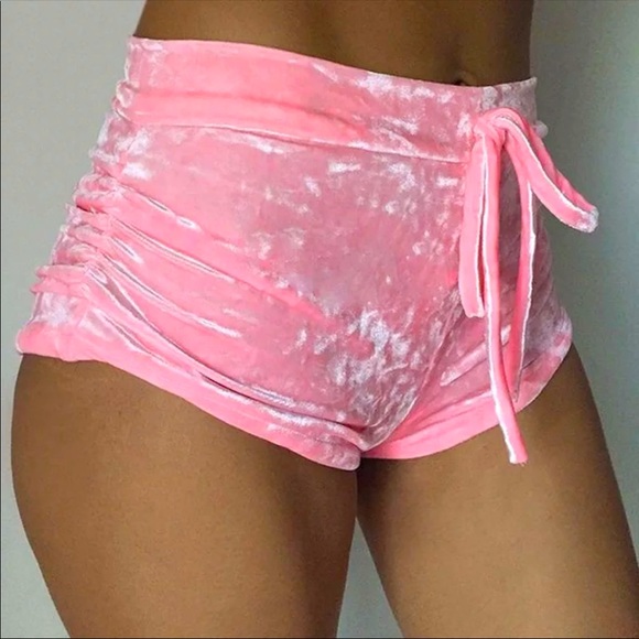 Pink Velvet Sleep Shorts